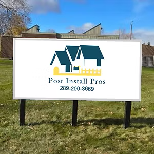 Commercial Sign Post Installation